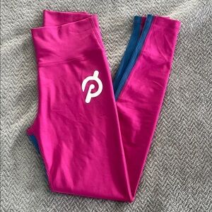 Peloton Women's Show Up Pink Rib High Rise 25" Leggings Size Medium